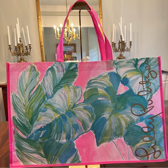 Lilly Pulitzer Reusable Jumbo Shopper Tote Bag - Picture 1 of 16